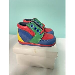 VTG Shoes By Lindemann Multi Color Size 2D‎ Infant Genuine, Leather Upper New